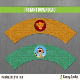 The Lion King Birthday Cupcake Wrappers